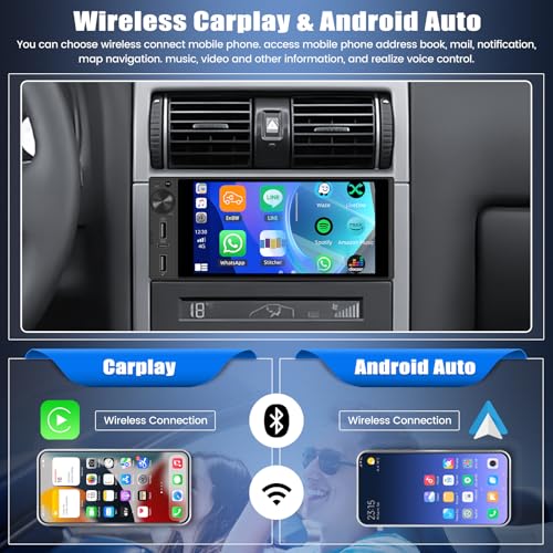 Radio para auto Single Din con pantalla táctil 6 pulgadas miniatura 2