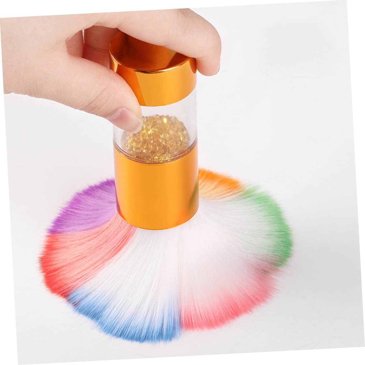 Baluue 6stücke Nagelstaubbürsten Kosmetikpinsel Für Make-up Und Maniküre Weiche Borsten Für Blush Und Nagelreinigung Für Professionelle Und Private Anwendungen Silberne Und Goldene