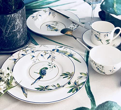48-Piece Dinnerware Sets, Parrot Theme Series Bone China Dishes Set, Tableware Set, Plate And Bowl Set, Family Party Service For 8 #TOP26