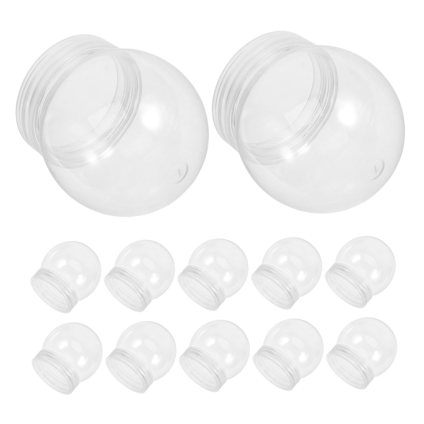 24pièces Boule à Neige Transparente Plastique Soi-même Kit De Décoration De Noël pour Loisirs Créatifs Lot