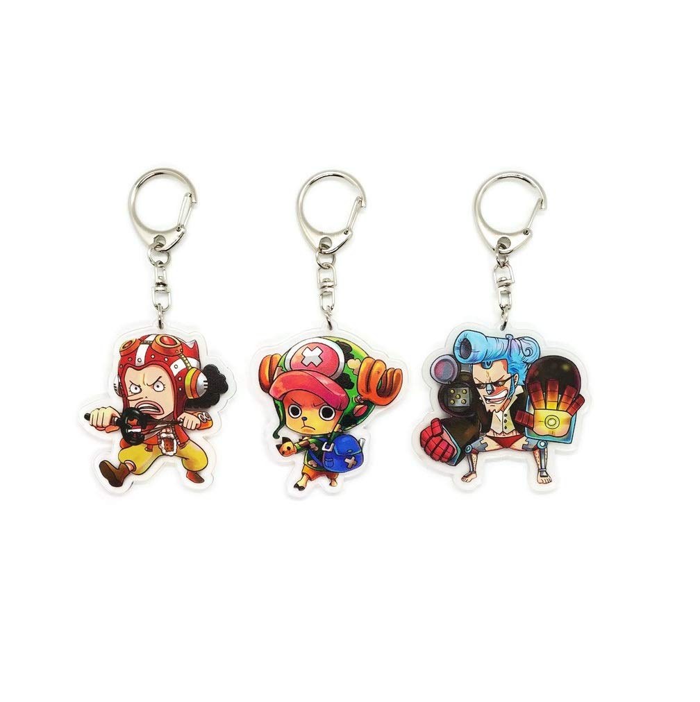EBTY DREAMS Inc. - Set of 3 One Piec OP Acrylic Keychain Franky, Tony Chopper, Usopp v3
