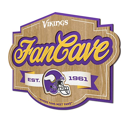 Image of YouTheFan NFL Minnesota Vikings FanCave Wall Art | Ready-To-Hang, 3D Multi-Layered Construction, Floating Wall Mount Design, Great Fan Gift, Officially Licensed Artwork
