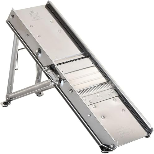 Bron Coucke Cortadora de mandolina Bron de acero inoxidable sin empujador 215030 gris