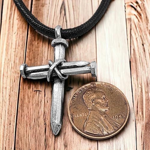 FORGIVEN JEWELRY Antique Nail Cross Necklace2
