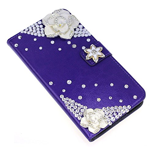 Mokingtop Rhinestone Wallet Leather Bling Cover Case for Samsung Galaxy S5 I9600