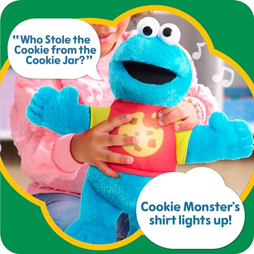 Just Play 57652 Sesame Street Sing-Along Cookie Monster 13-Inch Plushie Stuffed Animal, Recycled Filling, Blue, Kids Toys thumb #3