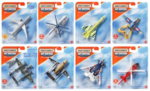 Matchbox Sky Busters Diecast Aircraft Collection, 8 Pack