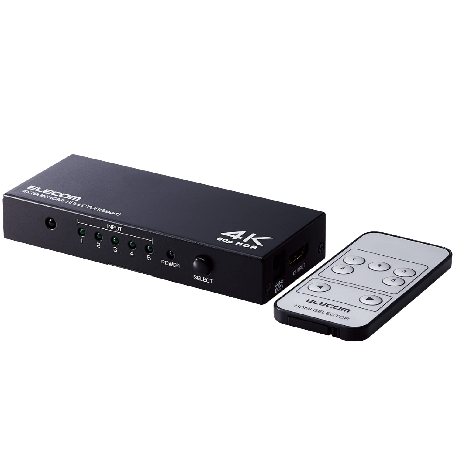 Amazon.co.jp: エレコム HDMI切替器 4K 60Hz(18Gbps) 5入力1出力