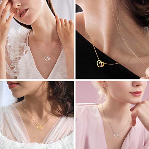 Custom4U Collana con Cuore inciso Personalizzato