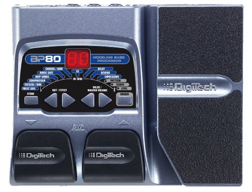 Digitech BP80 Bass Multi-Effects Processor with Expression Pedal and Power Supply