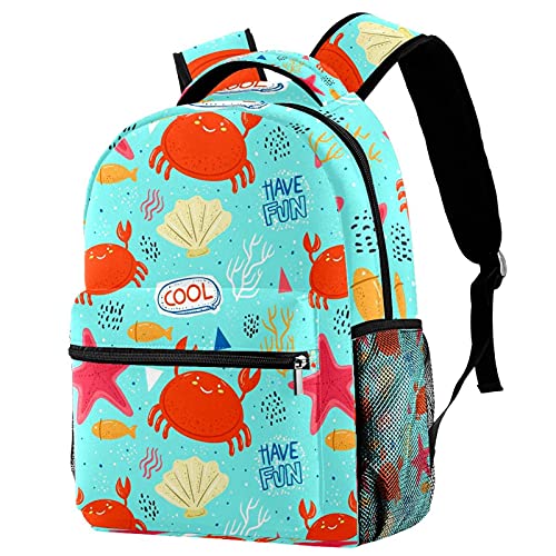 Sac à dos d'écolier motif pattes rouges multicolore pour étudiant
