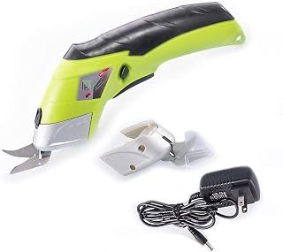 Cordless Electric Scissors for Crafts, Sewing, Cardboard. Loboo Idea Zip Snip Electric Scissors with 2 Cutting Blades. Electric Fabric Scissors Box Cutter for Fabric Cutting. Cordless Shears