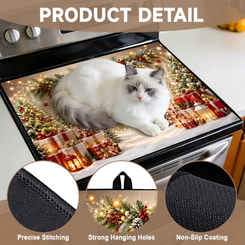 Image of Stove Top Cover for Electric Stove: 28''x20'' Stove Cover Elevate Your Kitchen Reliable Heat Protection,Non-Slip Kitchen Decor (Glam)