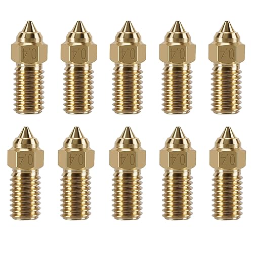 LANKEGU 10-teiliges Düsenset für Elegoo Neptune 4, 3D-Druckerteile Messing 0,4 mm Düsenset für Elegoo Neptune 4, Neptune 4 Pro