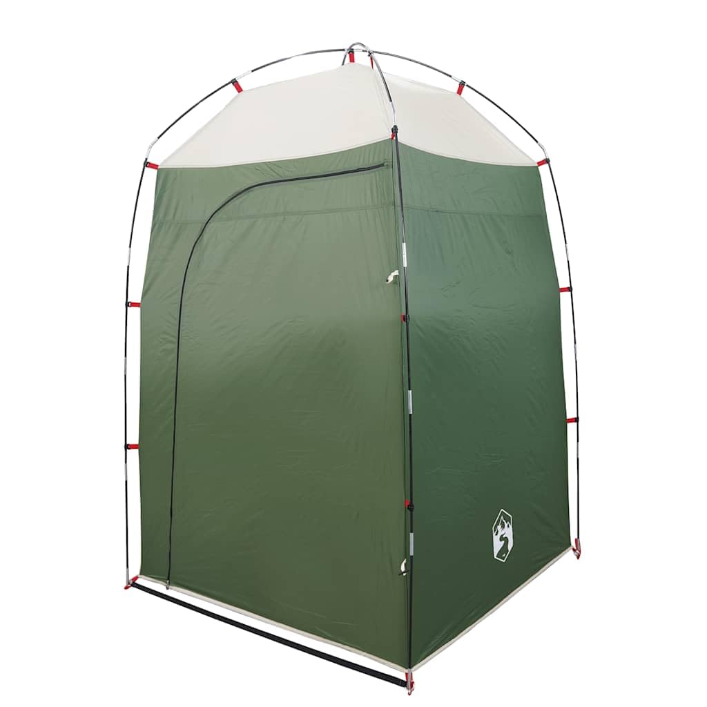 Portable Camping Shower Tent, 140x140x213 cm | Foldable privacy shelter with door, window, and carrying bag for outdoor toilet, dressing, and locker room use.
