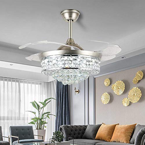 Luxury Crystal Ceiling Fan Chandelier