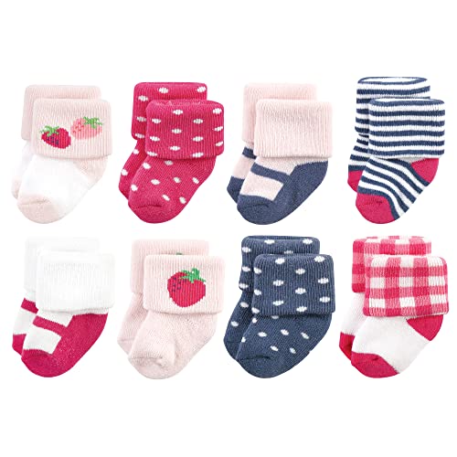Image of Hudson Baby Baby Girls' Cotton Rich Newborn and Terry Socks