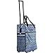 CALPAK Big Eazy Bright Check 20-inch Rolling Shopping Tote Bag,Blue Chevron,One Size