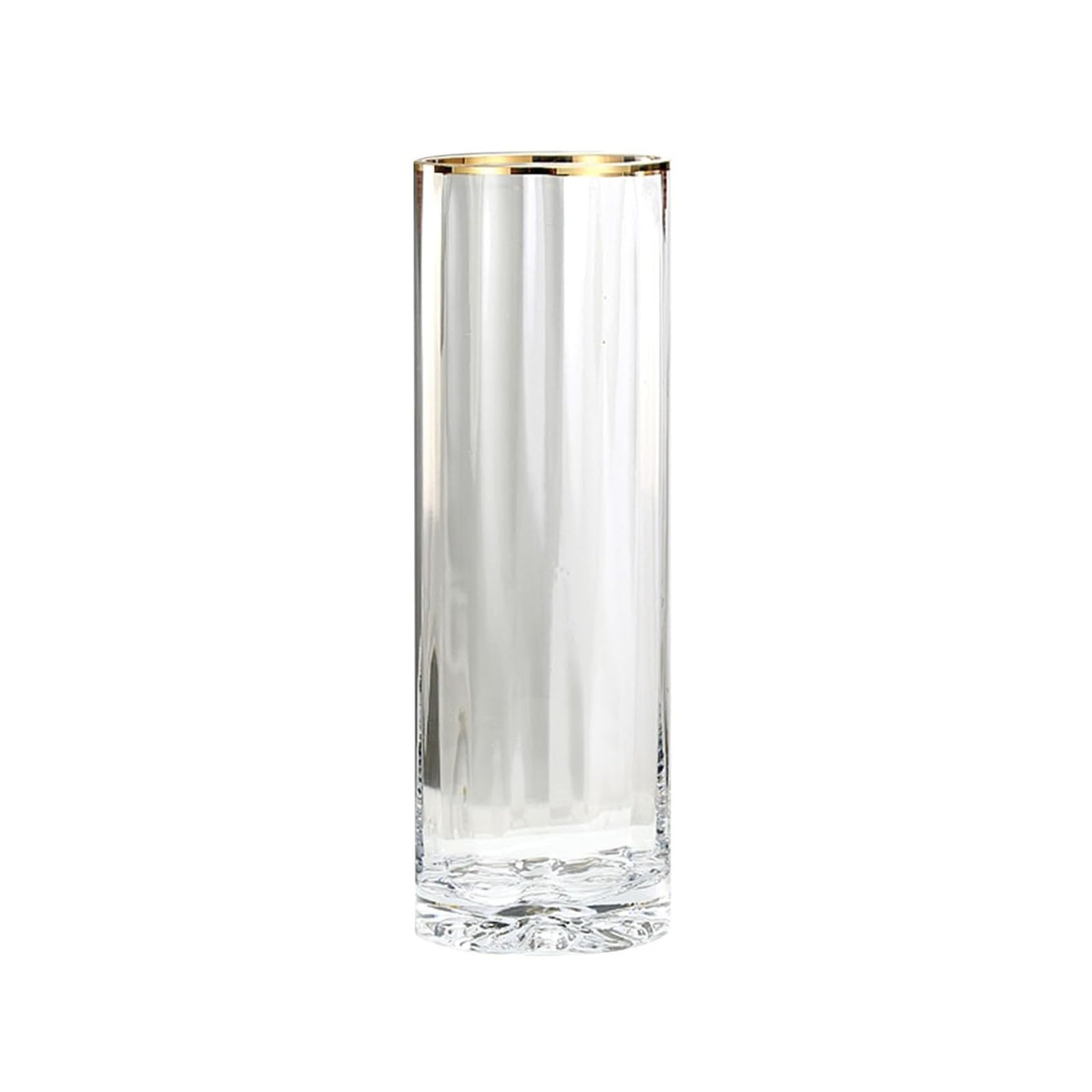 Vasi per fiori Vaso di vetro Decorazione moderna fiori d'acqua for soggiorno, sala da pranzo, camera letto Centrotavola(Clear,10 * 10 * 30CM)