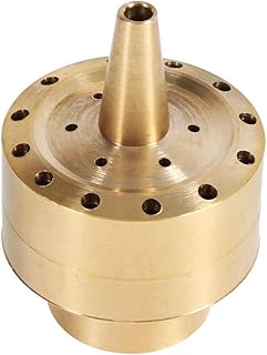 Ugello Per Fontana, MAGT Colonna Da Giardino In Ottone Stagno Da Giardino Ugello D'acqua Resistente Alla Corrosione Spruzzatore Testa Di Spruzzo Oro For Fontana Da Parco