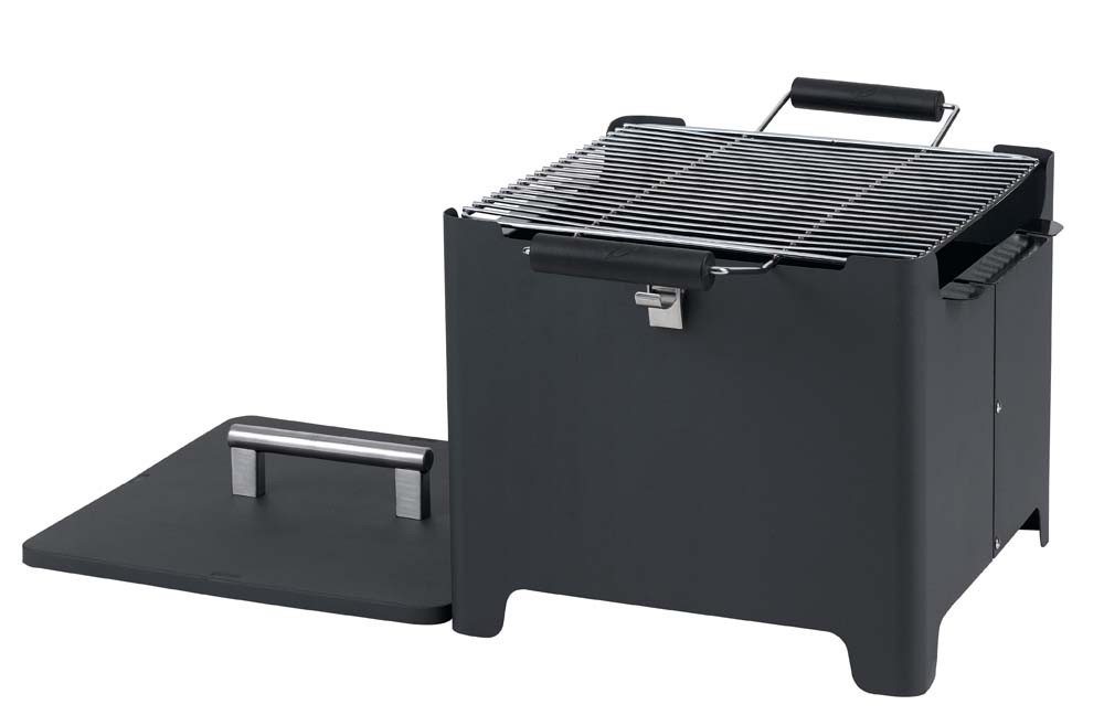 tepro Holzkohlegrill Chill&Grill Cube anthrazit, Grillfläche: ca. 31,5 x 31,5 cm