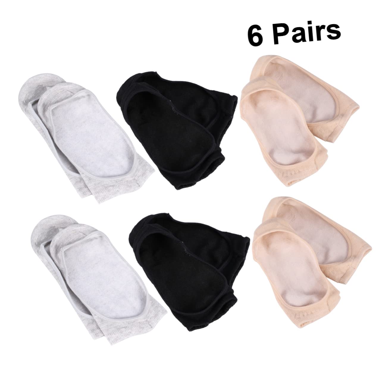 SHERCHPRY 18pares Calcetines Invisibles Antideslizantes De y Paquete Gris Negro Perfectos Para Verano y