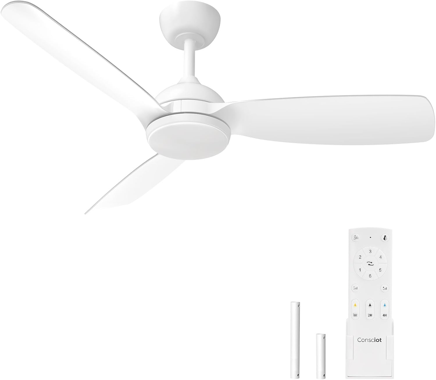 Consciot 44 inch Low Profile Ceiling Fan with Remote