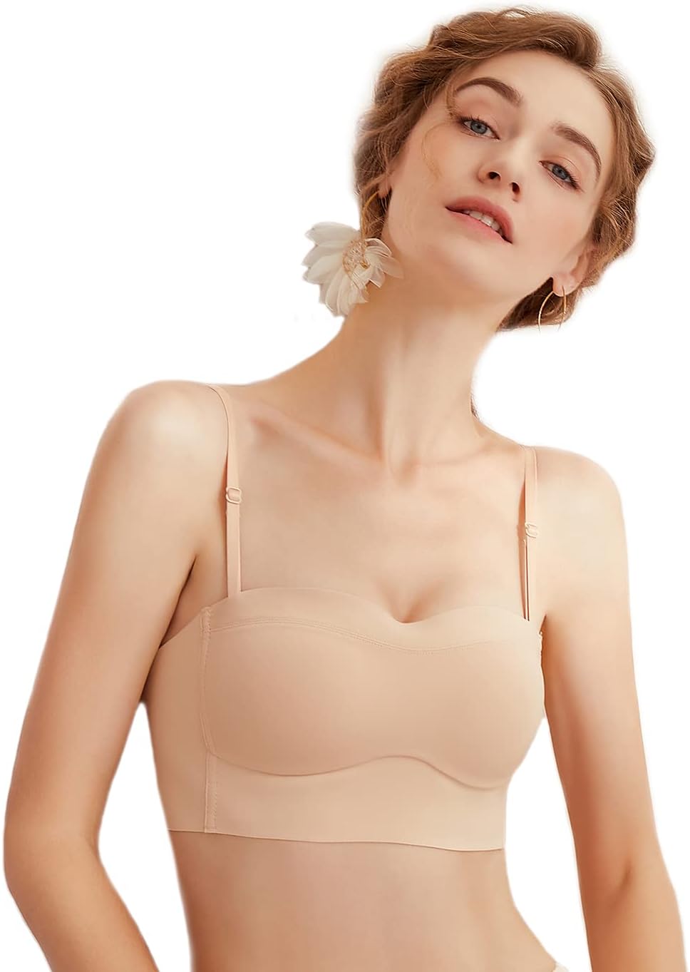 Bra, Wireless, Cup Included, Small Breasts, Underwear, Tube Top, Women's Breastfeeding Bra, Correction, Night Bra, Wirefree Bra, Small Appearance Bra, High Armpits, Day and Night