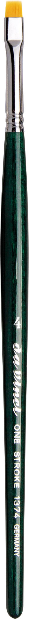 DA VINCI 1374 Series One Stroke Brush, Synthetic Fiber, Green, 17.5 x 0.46 x 30 cm