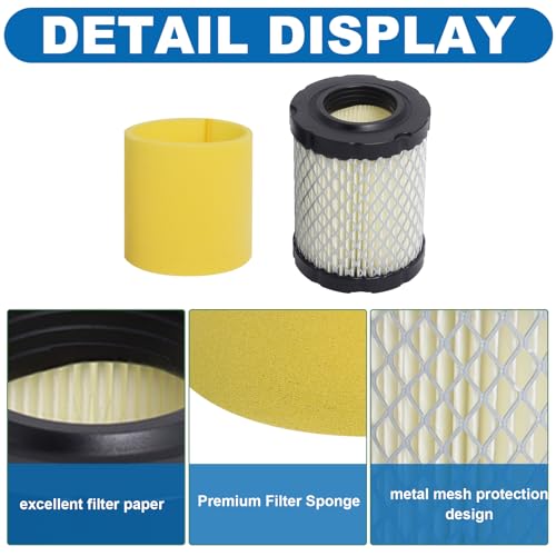 Image of 591583 Air Filter & 796032 Pre-Filter Cleaner Replacement Parts Kit, Replaces 5429K, 591383(1 Set)