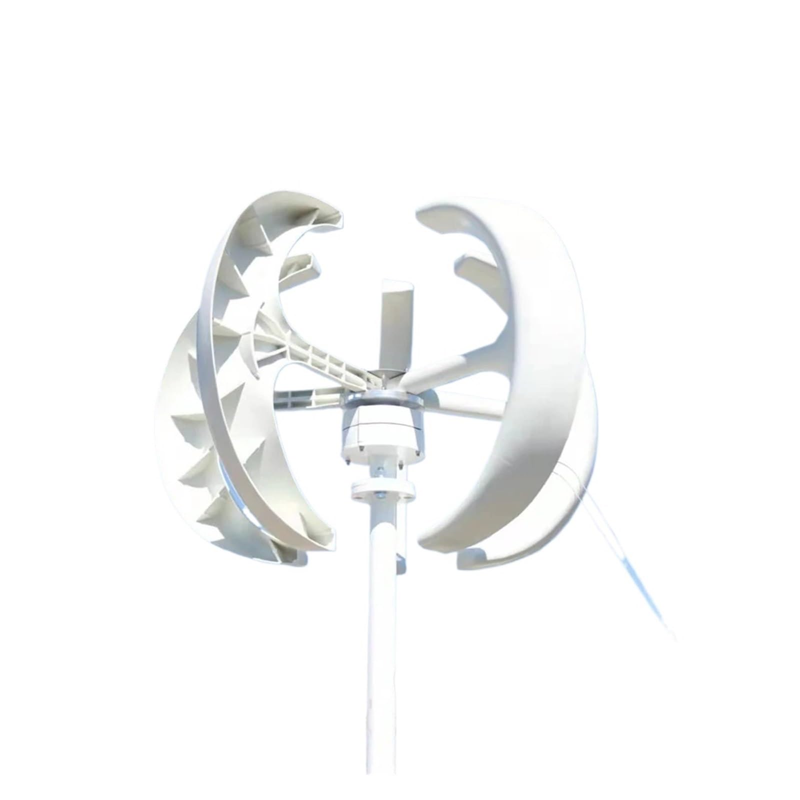 Joliane 48V Wind Turbine Nerator 3000W 24V 12V Windmill Vertical Wind Turbine 3Kw Home Use Low Noise For Home Use(Bianco,)