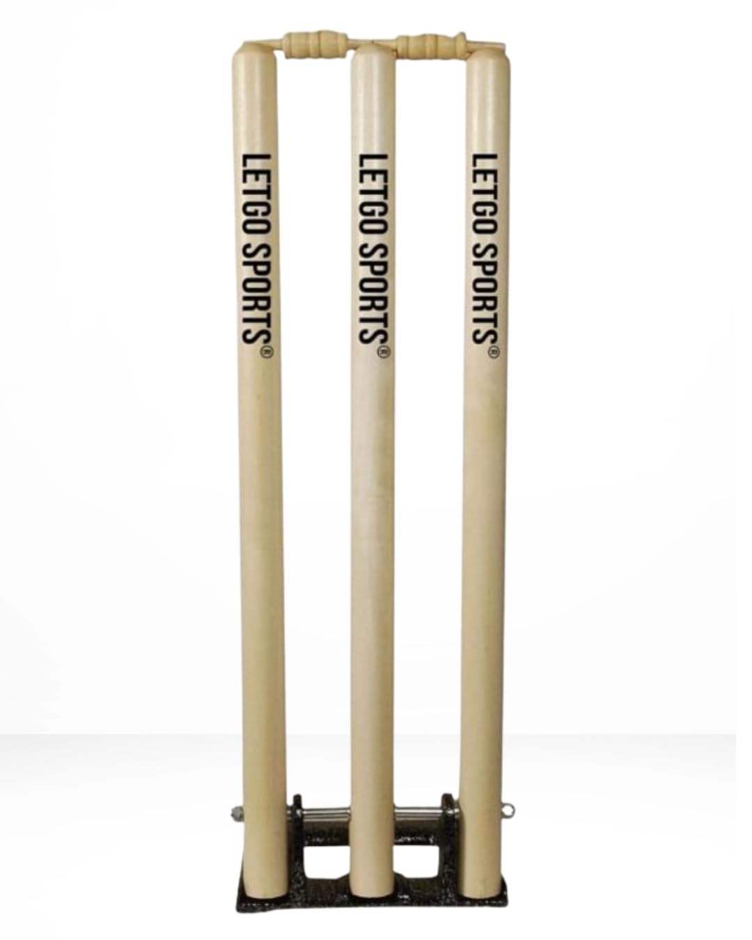 SpringPro Cricket Stumps Set, Wooden, with Bails and Base, Professional Quality, Natural Finish-image-31