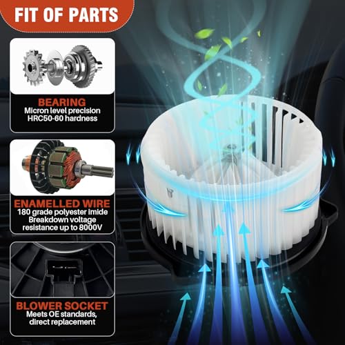 Image of AC Blower Motor 700228 fit for Lexus RX330 2006, RX350 2007-09, RX400h 2008, for Subaru Outback 2010-19, Legacy 2010-19, for Cadillac SRX 2007-09, STS 2007-11, CTS 2008-15, for Toyota Sienna 2007-10