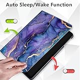 for All-New Amazon Kindle Fire HD 10 Tablet Case (13th Generation, 2023 Release) 10.1", 360 Degree Rotating Stand Cover with Auto Wake Sleep Case for Fire Tablet 10 2023,Purple Marbles 0 - Image 4