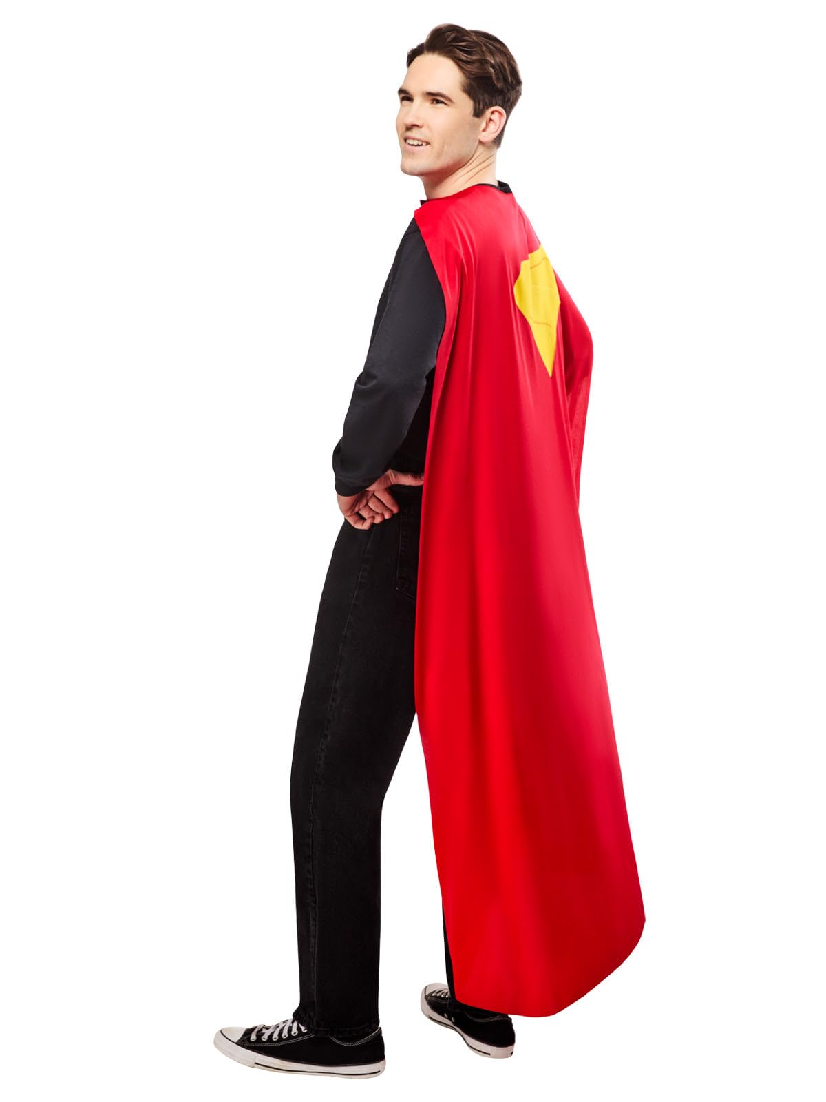 Rubies Oficjalna peleryna DC Superman, fantazyjna sukienka dla dorosłych superbohaterów, jeden rozmiar S-XL