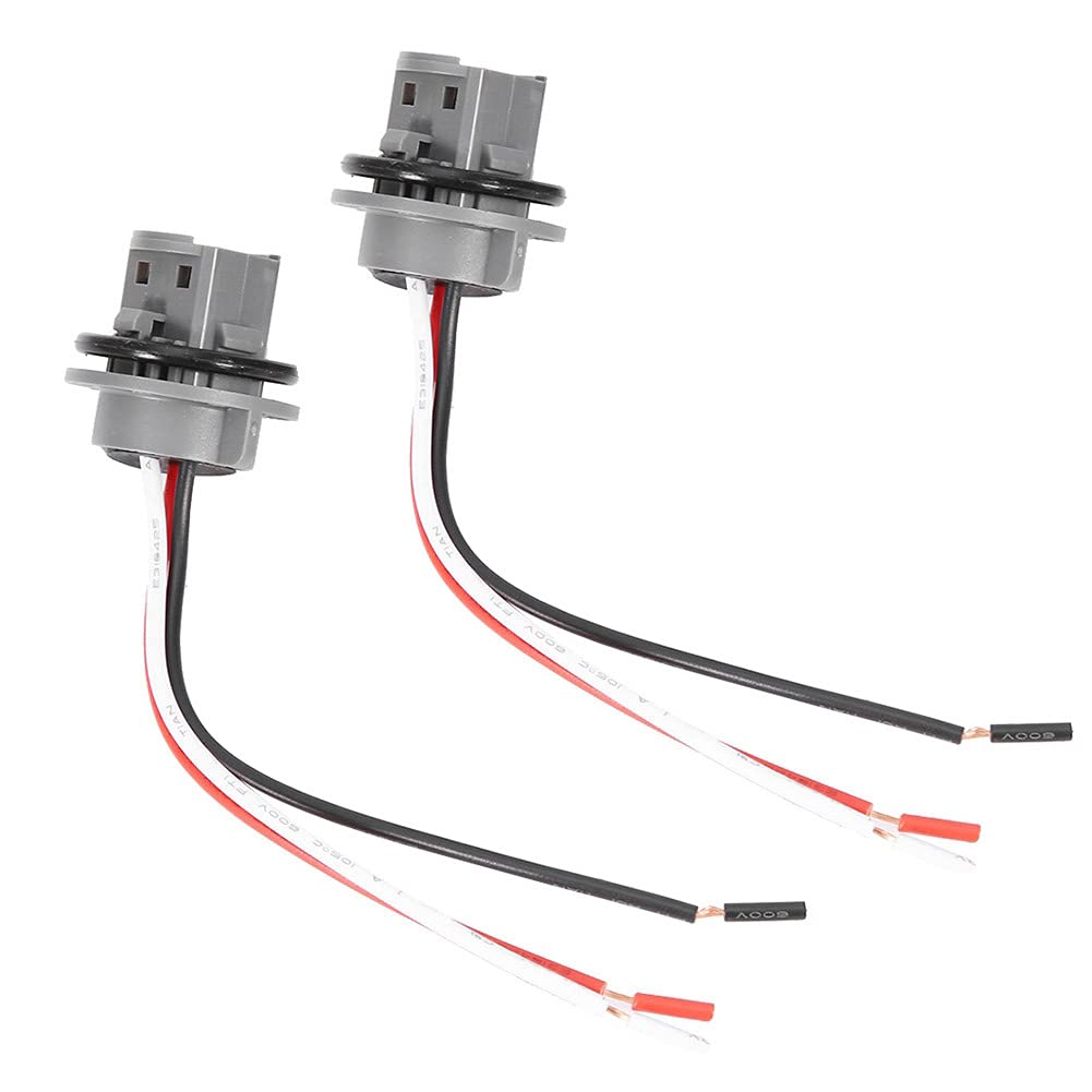 2 Portalampade Auto 3157 T20 Per Riparazione Fari E Luci - Connettore Cablaggio 12V-48V - 2