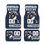 Dallas Car Floor Mats 4 Pieces Set Custom Name Number Car Foot Mat Personalized Car Mats Interior Decorative Accessoriess Fit for Most Car SUV, Vans,Trucks