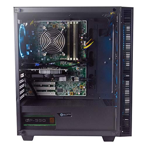 Periphio Gaming Desktop Computer Tower PC, Intel Quad Core i5 3.1GHz, 8GB RAM, 128GB SSD + 1TB 7200 RPM HDD, Windows 10, GeForce GTX 1650 4GB Overclocked Edition Graphics Card RGB HDMI Wi-Fi (Renewed)