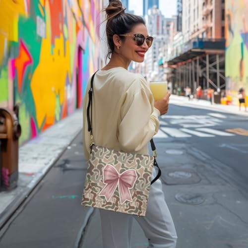Image of HUGS IDEA Boho Bags for Women Leather Handbag Shoulder Bucket Crossbody Purse