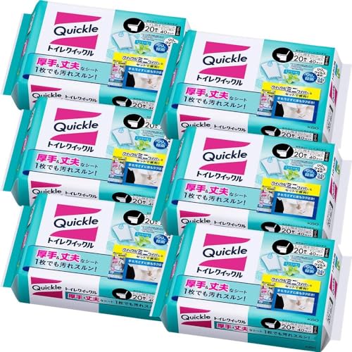 【まとめ買い】クイックル トイレクイックル つめかえ用 ミント 20枚入×6個 大容量