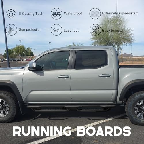 Estribos laterales texturizados para Toyota Tacoma 2005-2023 miniatura 6