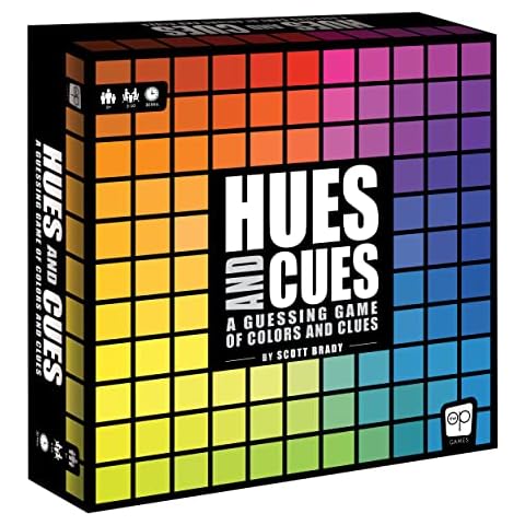 USAopoly | Hues and Clues | Guessing Board Game | Ages 8+ | 3-10 Players | 30 Minutes Playing Time Cover