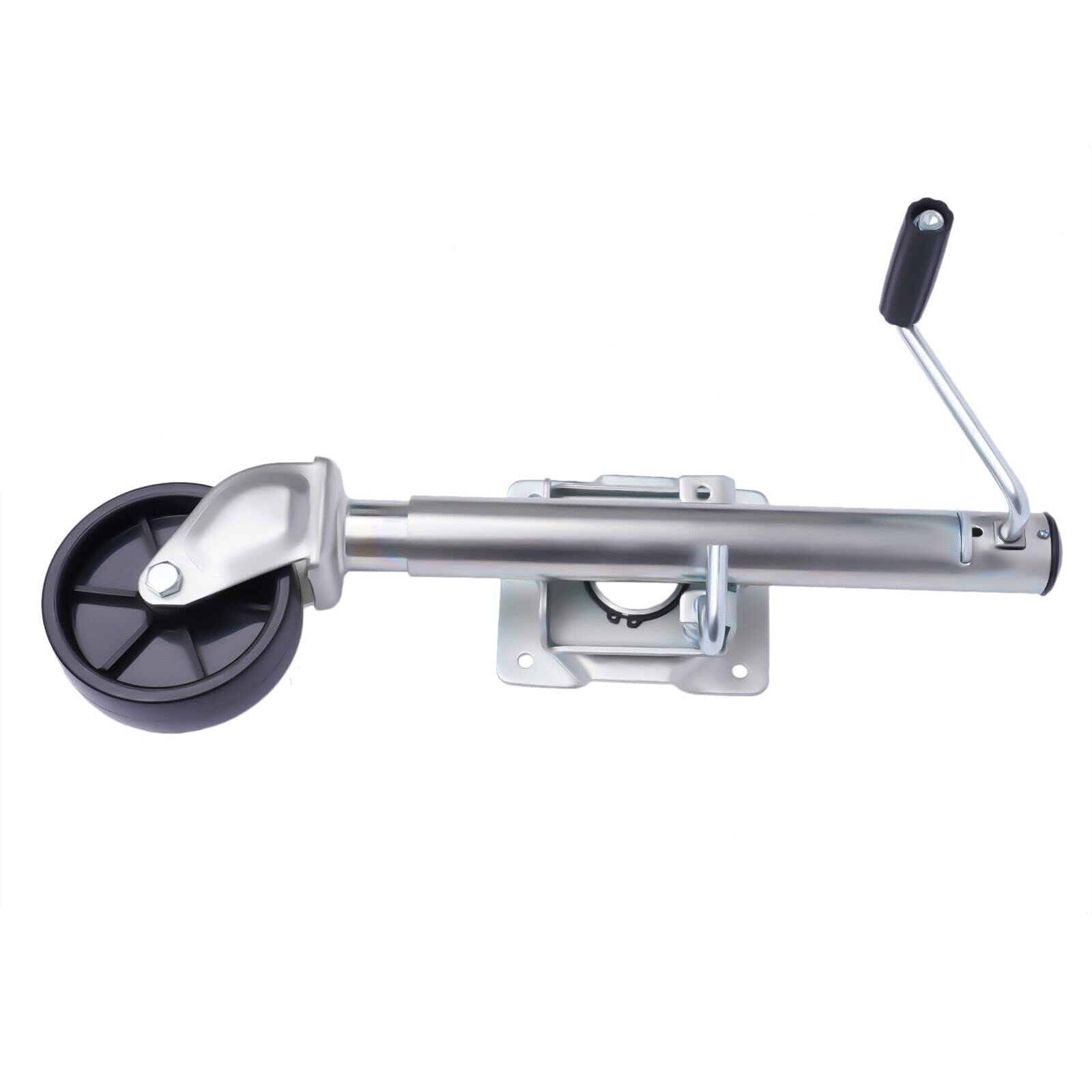 Steunwiel, zware belasting, 60 mm, steunwiel met houder, professioneel, voor aanhanger, caravan, aanhangwagen, 1200 lb