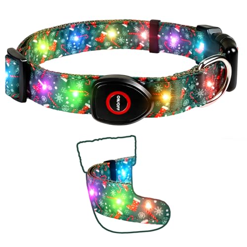 Christmas Light Up Dog Collar, LED Dog Collar Glow in...