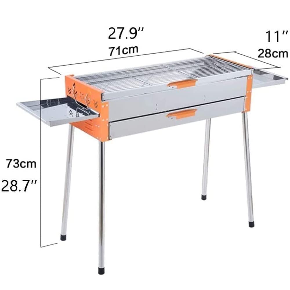 Grill de Acero Inoxidable para Acampar al Aire Libre, Herramienta de Barbacoa Liviana portátil Plegable Plegable para un Picnic de Cocina al Aire Libre, Adecuado para Viajar