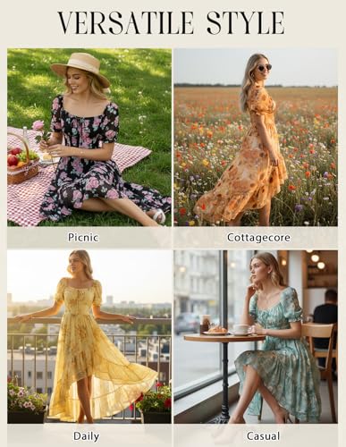 Image of Scarlet Darkness Corset Dresses for Women Summer 2026 Floral Wedding Guest Chiffon Sundress