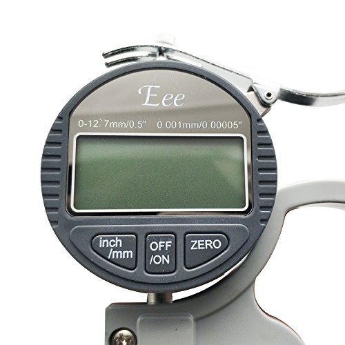 BAOSHISHAN Digital Thickness Gauge 0.00005-0.4 inch | 0.001-10mm Electronic Micrometer Thickness Meter for Paper Film Fabric Tape