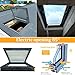 Egress Roof Window, Automatic Roof Skylight with Remote Control, Window Well Cover, Double Tempered Glass, UV Prote-ction, Ventilation, Skylight Windows for House Roof, Custom Size(Gray,LxW 60x90cm/23