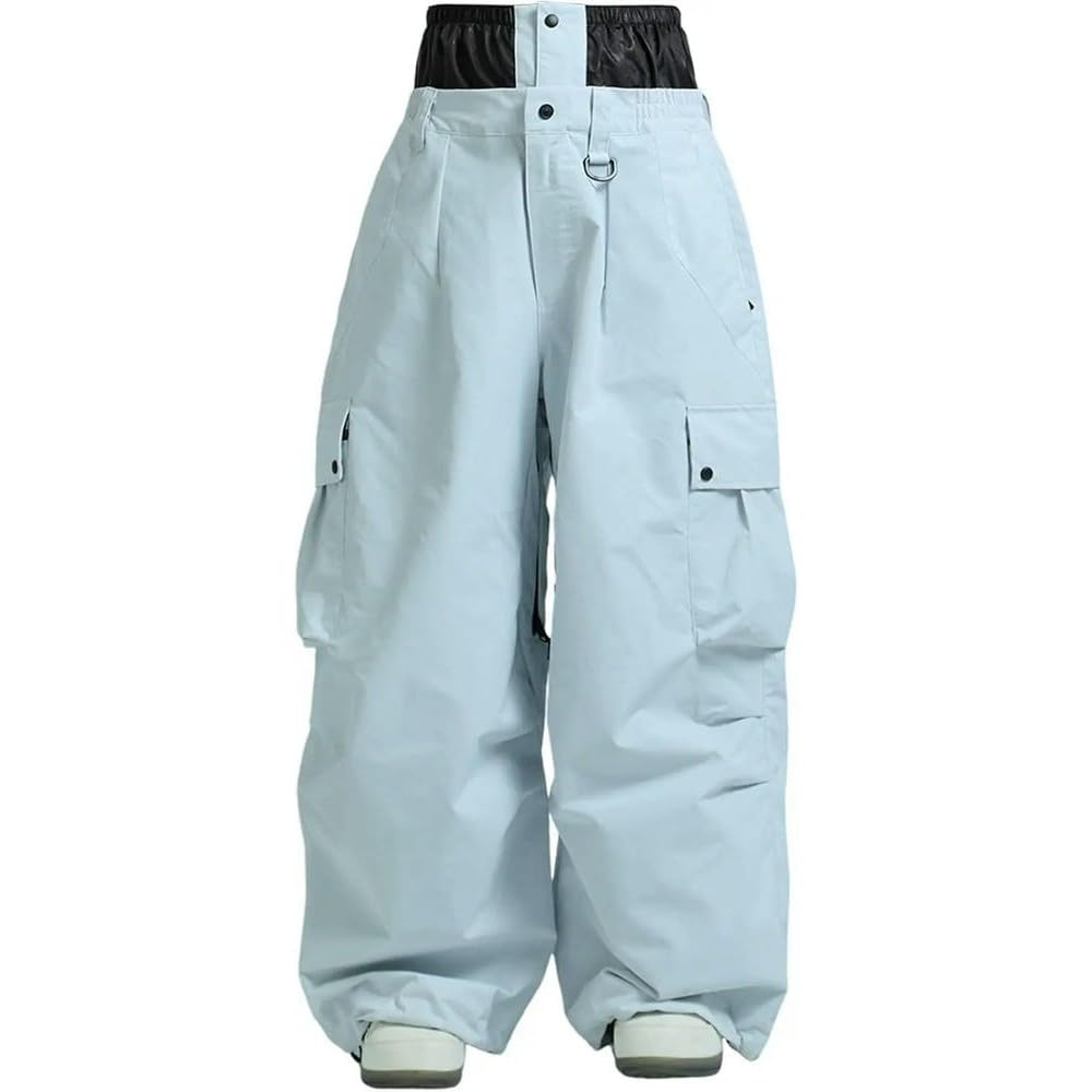 GLDFW - Pantaloni da snowboard super larghi da uomo, impermeabili, antivento, abbigliamento sportivo, isolati, vestibilità larga, pantaloni da sci per il freddo
