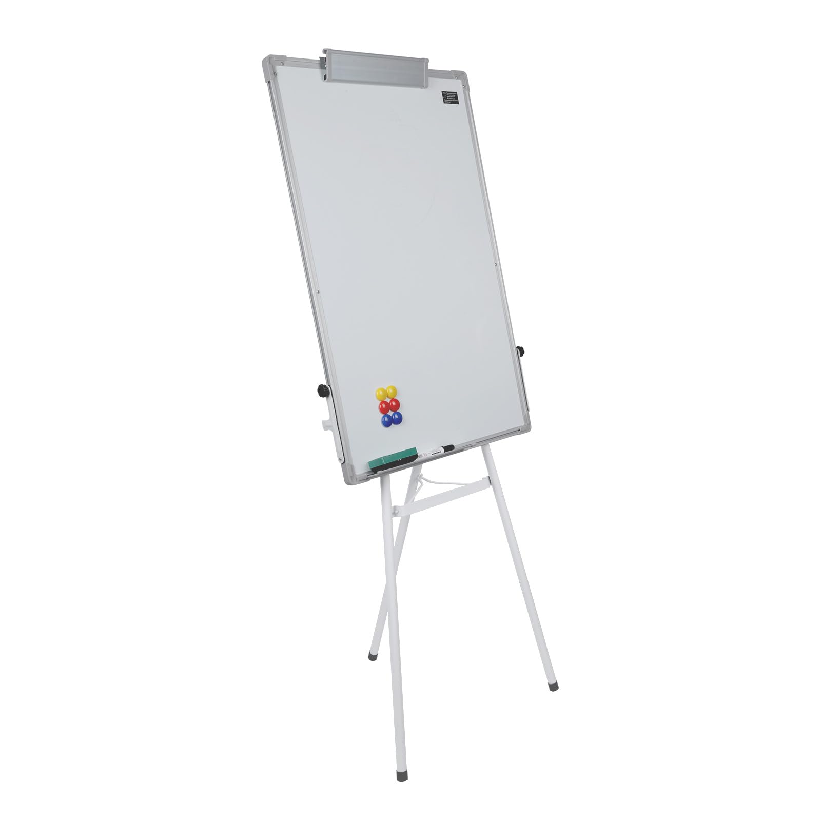 Whiteboard, trocken abwischbar, auf Standfuß, 70 x 100 cm, höhenverstellbar, für Büro, Schule und Zuhause, 70 × 100 cm, weiß